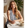 image:imageEVALESS Tank Tops for Women Lace Trim Sleeveless Blouses  Summer Business Casual TopWork Office Interview Professional OutfitsFall Layed Clothes under Blazers and Suit JacketsMedium Grey
