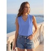 image:imageEVALESS Tank Tops for Women Lace Trim Sleeveless Blouses  Summer Business Casual TopWork Office Interview Professional OutfitsFall Layed Clothes under Blazers and Suit JacketsSky Blue