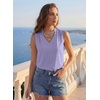 image:imageEVALESS Tank Tops for Women Lace Trim Sleeveless Blouses  Summer Business Casual TopWork Office Interview Professional OutfitsFall Layed Clothes under Blazers and Suit JacketsOrchid Petal