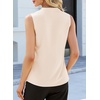 image:imageEVALESS Tank Tops for Women Lace Trim Sleeveless Blouses  Summer Business Casual TopWork Office Interview Professional OutfitsFall Layed Clothes under Blazers and Suit JacketsOatmeal