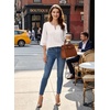 image:imageEVALESS Womens 34 Length Sleeve Boho Tops Summer Spring 2026 Trendy Lace  Crochet Going Out Dressy BlousesFashion Work Business CasualV Neck Cute Loose Basic T ShirtsBeach Vacation Outfits ClothesWhite