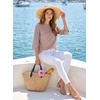 image:imageEVALESS Womens 34 Length Sleeve Boho Tops Summer Spring 2026 Trendy Lace  Crochet Going Out Dressy BlousesFashion Work Business CasualV Neck Cute Loose Basic T ShirtsBeach Vacation Outfits ClothesRose Tan