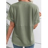 image:imageEVALESS Womens Tops Teacher Outfits Short Sleeve Cute Ribbed Stripes Tshirt  Teacher Outfits for WomenCasual Womens TopsDressy Casual Ribbed Stripes TshirtRound Neck Summer Fashion Outfits 2026Vineyard Green