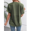 image:imageEVALESS Womens Tops Teacher Outfits Short Sleeve Cute Ribbed Stripes Tshirt  Teacher Outfits for WomenCasual Womens TopsDressy Casual Ribbed Stripes TshirtRound Neck Summer Fashion Outfits 202601 Blackish Green