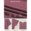 image:imageEVALESS Womens Tops Teacher Outfits Short Sleeve Cute Ribbed Stripes Tshirt  Teacher Outfits for WomenCasual Womens TopsDressy Casual Ribbed Stripes TshirtRound Neck Summer Fashion Outfits 202603 Mineral Red
