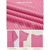 image:imageEVALESS Womens Tops Teacher Outfits Short Sleeve Cute Ribbed Stripes Tshirt  Teacher Outfits for WomenCasual Womens TopsDressy Casual Ribbed Stripes TshirtRound Neck Summer Fashion Outfits 202602 Bright Pink