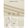 image:imageEVALESS Womens Tops Teacher Outfits Short Sleeve Cute Ribbed Stripes Tshirt  Teacher Outfits for WomenCasual Womens TopsDressy Casual Ribbed Stripes TshirtRound Neck Summer Fashion Outfits 2026Beige