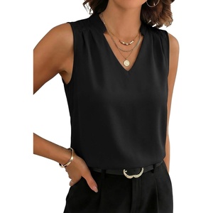 image:imageEVALESS Tank Tops for Women Lace Trim Sleeveless Blouses  Summer Business Casual TopWork Office Interview Professional OutfitsFall Layed Clothes under Blazers and Suit JacketsBlack