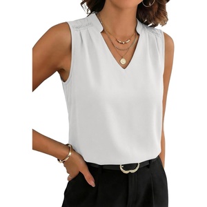 image:imageEVALESS Tank Tops for Women Lace Trim Sleeveless Blouses  Summer Business Casual TopWork Office Interview Professional OutfitsFall Layed Clothes under Blazers and Suit JacketsWhite