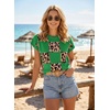 image:imageEVALESS Sweater Vest Women Short Sleeve Leopard Print Tops Fall Clothes  Womens Sweaters Crewneck Color Block Lightweight Casual 2026 FashionDark Green