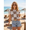 image:imageEVALESS Sweater Vest Women Short Sleeve Leopard Print Tops Fall Clothes  Womens Sweaters Crewneck Color Block Lightweight Casual 2026 FashionLight Grey