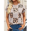 image:imageEVALESS Sweater Vest Women Short Sleeve Leopard Print Tops Fall Clothes  Womens Sweaters Crewneck Color Block Lightweight Casual 2026 FashionLight Grey