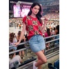 image:imageEVALESS Sweater Vest Women Short Sleeve Leopard Print Tops Fall Clothes  Womens Sweaters Crewneck Color Block Lightweight Casual 2026 FashionRed