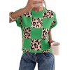 image:imageEVALESS Sweater Vest Women Short Sleeve Leopard Print Tops Fall Clothes  Womens Sweaters Crewneck Color Block Lightweight Casual 2026 FashionDark Green