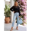 image:imageEVALESS Crochet Tops for Women Long Sleeve Hollow Out Knit Sweaters  Beach Vacation Cruise OutfitsKnit Pullover SweaterLightweight Breathable Cover UpsResort Wear for Spring Summer Fall TopA Black