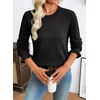 image:imageEVALESS Womens Sweaters Wool Blend Crew Neck Long Sleeve Knit Tops  Fall SweatersLightweight Soft Cozy PulloverHollow Out Ruffle CuffsBusiness Casual Work Office Travel Teacher OutfitsBlack