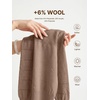 image:imageEVALESS Womens Sweaters Wool Blend Crew Neck Long Sleeve Knit Tops  Fall SweatersLightweight Soft Cozy PulloverHollow Out Ruffle CuffsBusiness Casual Work Office Travel Teacher OutfitsChestnut